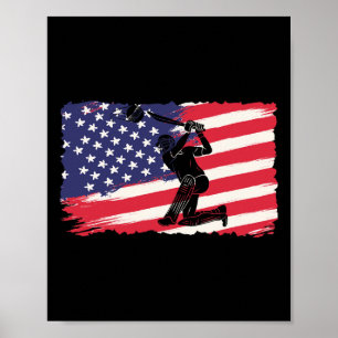 Poster Maillot de cricket Usa Cricket Amérique 