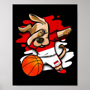 Poster Maillot de fans de Dabbing Dog Indonesia Sketll In