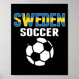 Poster Maillot de fans de football suédois fiers - Souten