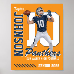 Poster Maillot de footballeur personnalisé avec photo num