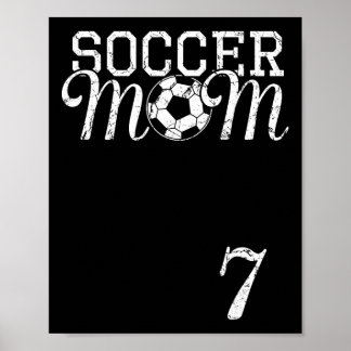 Poster Maillot de Maman de Foot Numéro 7 Joueur Favori #7