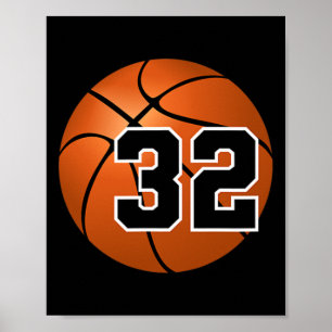 Poster Maillot de Sketll Chanceux Numéro Préféré #32