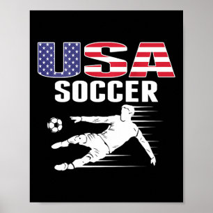 Poster Maillot des Amoureux de Football Américain Drapeau