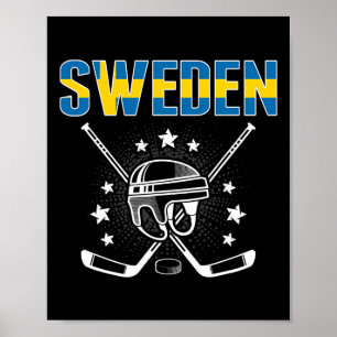 Poster Maillot des Amoureux de Hockey sur Glace de Suède