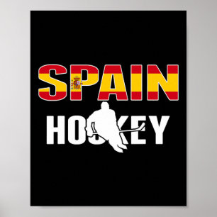 Poster Maillot des Amoureux de Hockey sur Glace d'Espagne