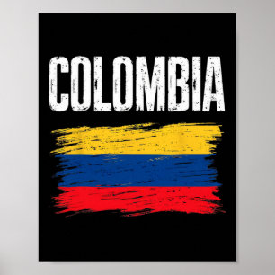 Poster Maillot drapeau Colombie Équipe de football colomb