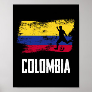 Poster Maillot drapeau Colombie Équipe de football colomb