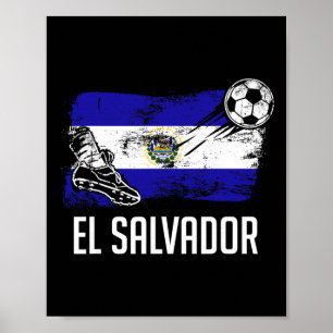 Poster Maillot du drapeau El Salvador Équipe de football
