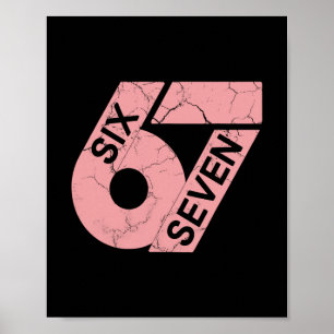 Poster Maillot du joueur numéro 67 rose et blanc Uniforme