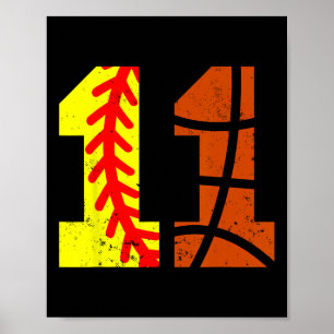Poster Maillot numéro 11 Softll Sketll Drôle de 11e anniv
