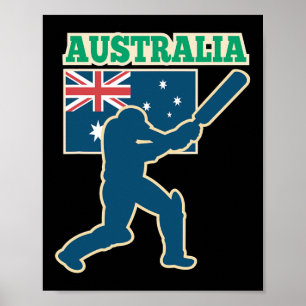 Poster Maillot pour fans internationaux de cricket austra