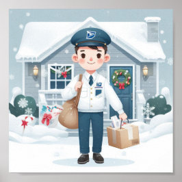 Poster Mailman à Noël