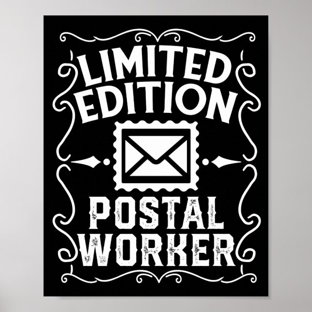 Poster Mailman Mail Lady Limited Edition Postal Worker (Devant)