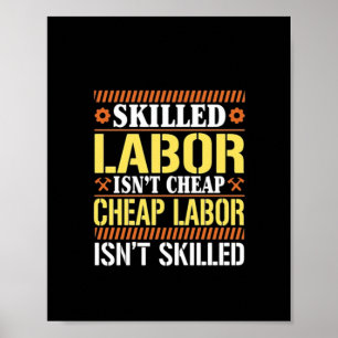 Poster Main-d’oeuvre qualifiée pour la Fête du travail -