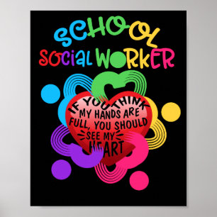 Poster Main de coeur du travailleur social scolaire