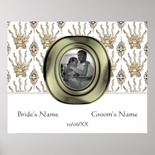 Poster Main hennée (or) (Mariage) bannière