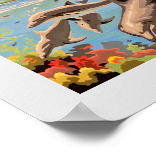 Poster Main Painted by Number Dolphins