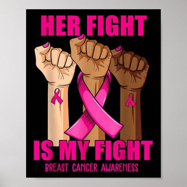 Poster Main Son Combat Est Mon Combat Conscience Du Cance (Devant)