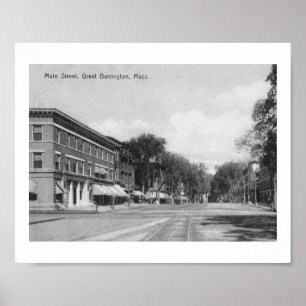 Poster Main St, Great Barrington, Massachusetts Vintage