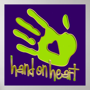 Poster main sur coeur