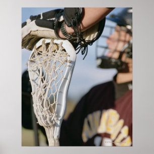 Poster Main sur un bâton de lacrosse