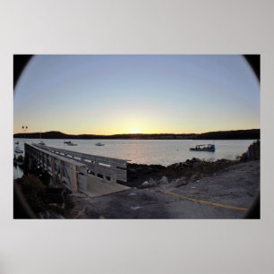 Poster Maine Dock Sunset