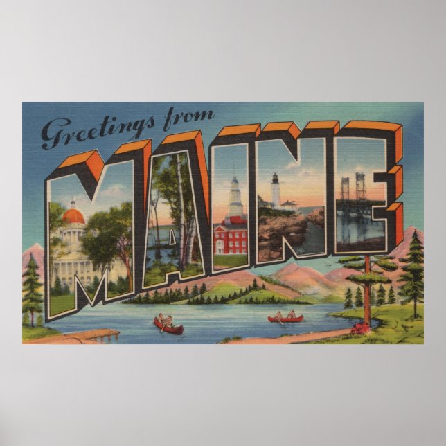 Poster Maine (Été)Grandes Scènes de lettres (Devant)