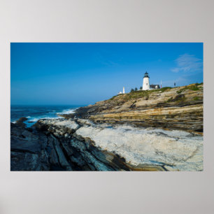 Poster Maine, Pemaquid Point, Pemaquid Point Lighthouse