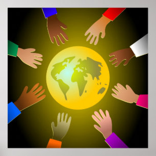 Poster Mains colorées