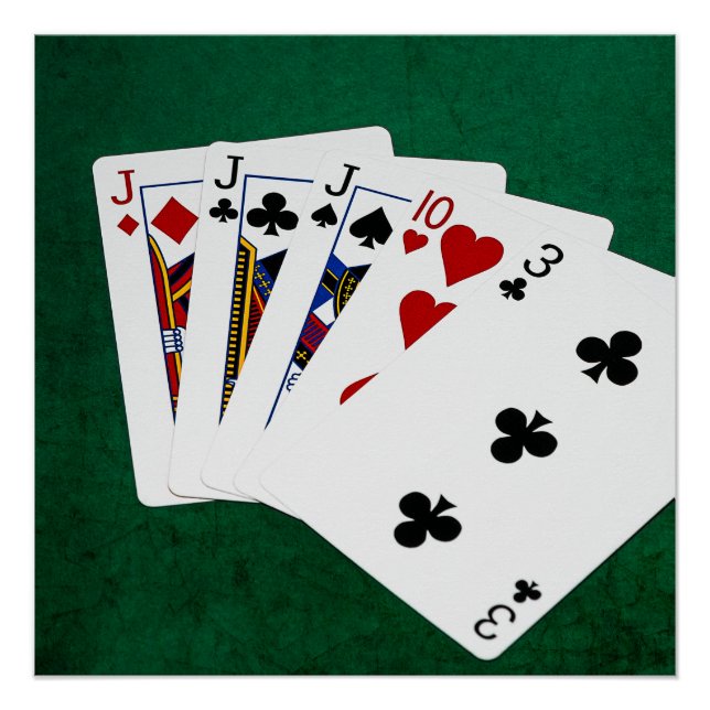 Poster Mains De Poker - Trois D'Un Genre - Jack (Devant)