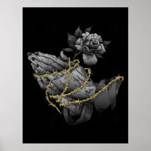 Poster Mains de prière