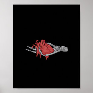 Poster Mains du squelette du coeur