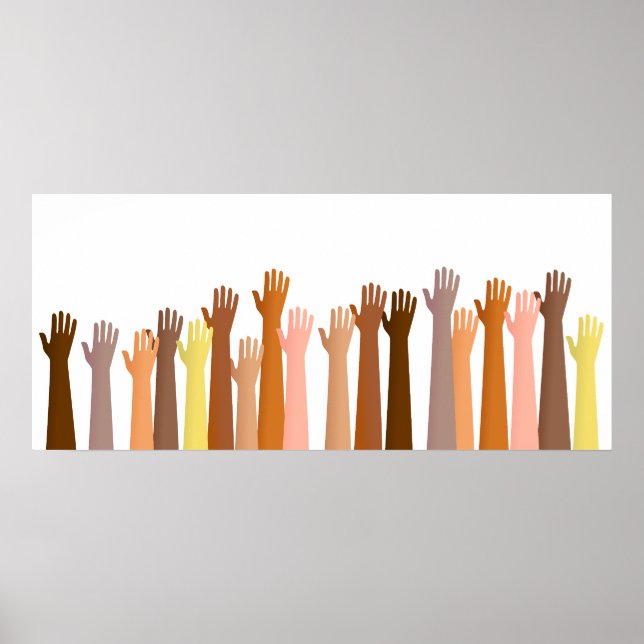 Poster Mains élevées (Devant)