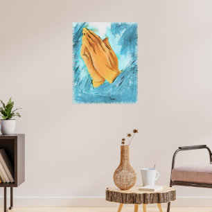 Poster Mains en prière