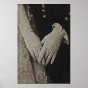 Poster Mains Gantées Élégantes Victoriennes, Romantique V