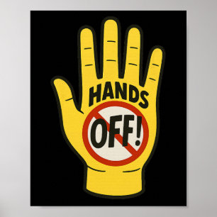 Poster Mains loin de la protestation Résistance du 5 avri