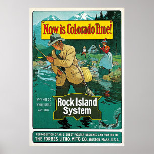 Poster Maintenant est Colorado Time Vintage publicité de 