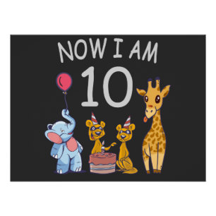 Poster Maintenant, j'ai 10 ans 10e anniversaire au Zoo
