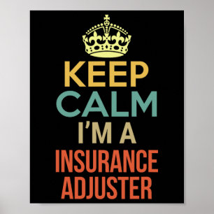 Poster Maintenir le calme Je suis un expert en assurance