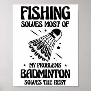 Poster Mais Dans Ma Tête Je Joue À Badminton Player Shutt