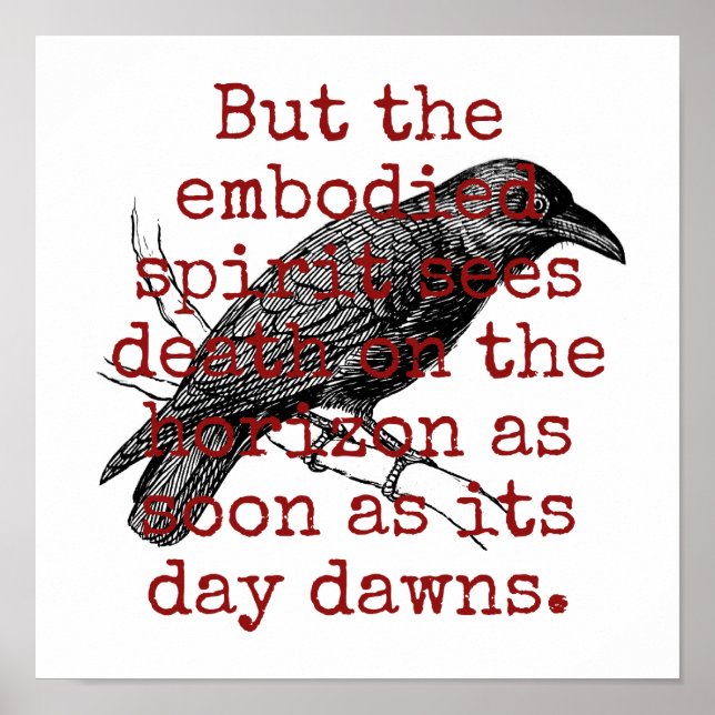 Poster Mais L'Esprit Incarné Voit La Mort - Citation De L (Devant)