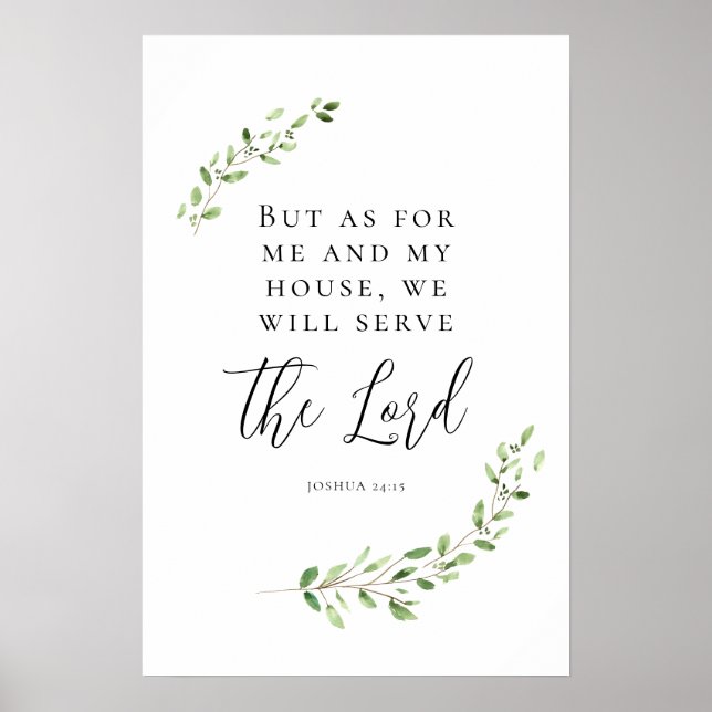 Poster Mais pour moi et ma maison, nous servirons le Seig (Devant)