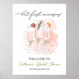Poster Mais Première Fête des mariées Mimosas Bienvenue