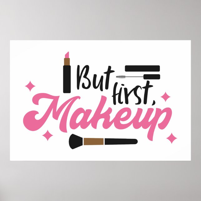 Poster Mais première salle d'artiste de maquillage (Devant)
