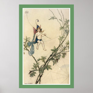 Poster Mais Puck était assis sur un fil d'araignée