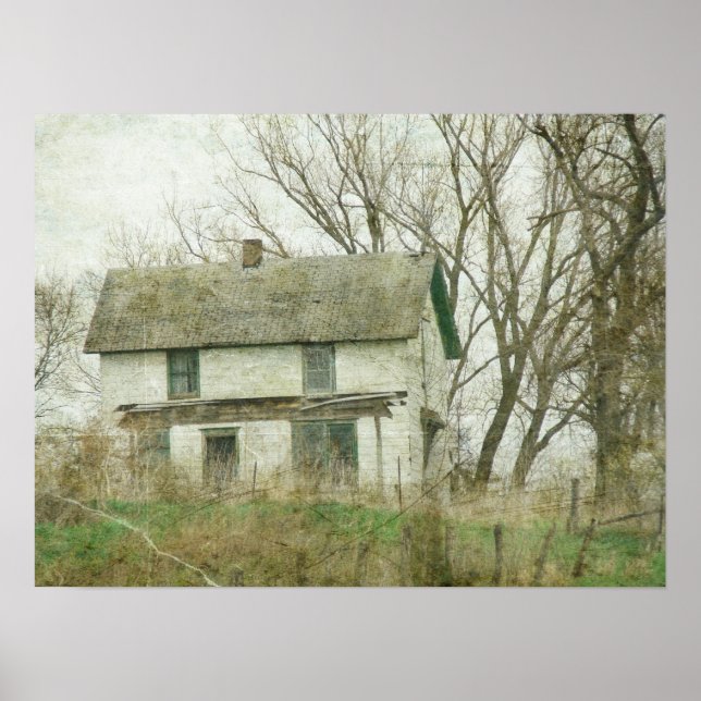Poster Maison ancienne abandonnée (Devant)