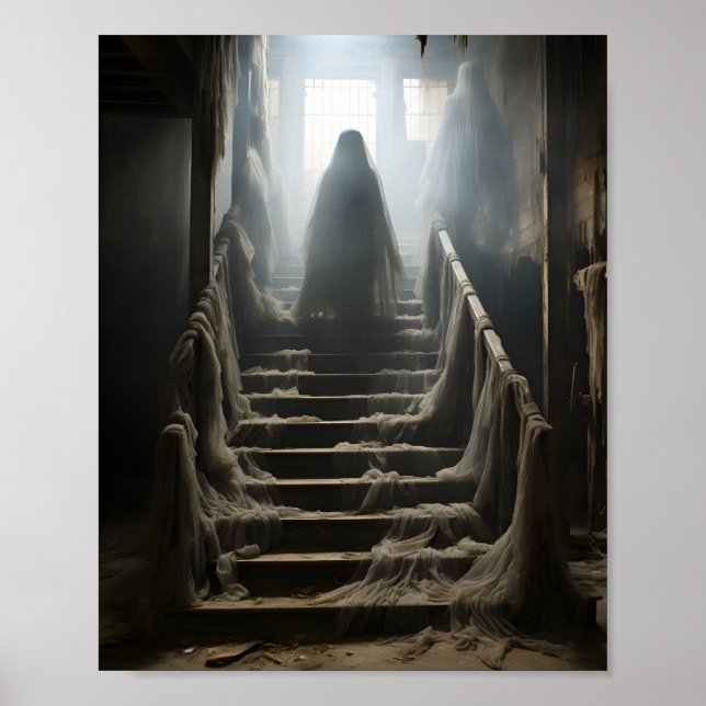 Poster Maison Ancienne Abandonnée Fantôme Déplaisant Sur  (Devant)