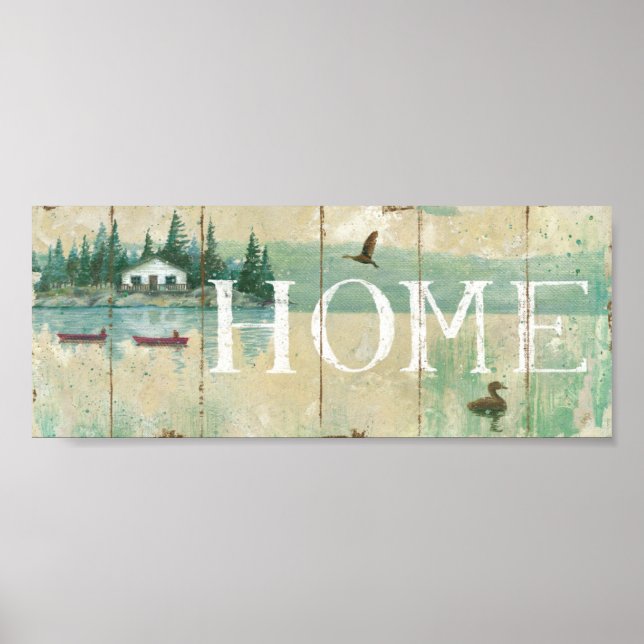 Poster Maison au bord du lac (Devant)