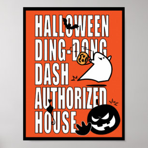 Poster Maison autorisée Halloween DDD