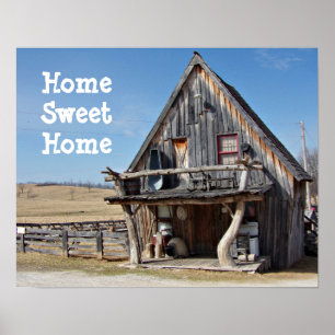 Poster Maison bienvenue de montagnard